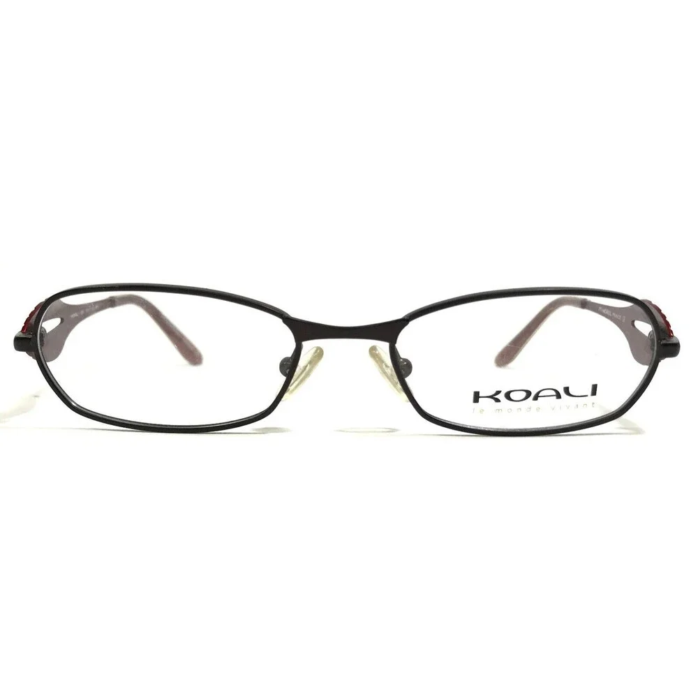 Morel Petite Eyeglasses Frames KOALI 6724K MR151 Black Red Rectangular 47-16-135